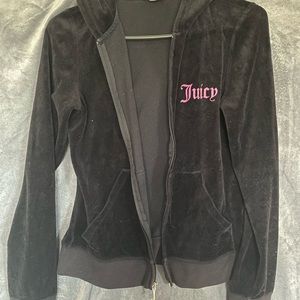 Juicy Couture Velvet Black Sweater/Hoodie Size M
